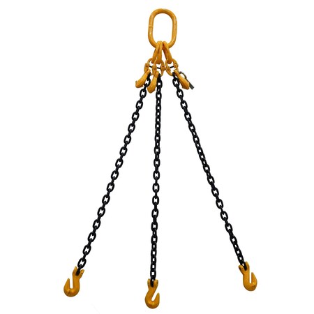 Starke Chain Sling, 3/8in, G80, Grab Hook, with Chain Adjuster, 12 ft SCSG8038-3LGA-12